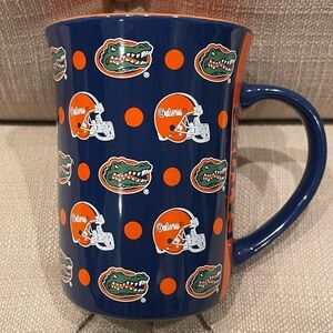Florida Gator Mug Cup Allover logo Blue and Orange Gators Mug NWT